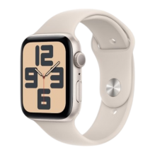 Apple Watch SE 2 2023 44mm GPS Starlight Aluminum Case with Starlight Sport Band - S/M (MRE43)