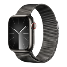 Apple Watch Series 9 GPS + LTE 45mm Graphite Stainless Steel Case with Graphite Milanese Loop (MRMX3)