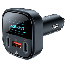 Прикурювач Acefast B5 2xUSB-C + USB-A 101w (Black)