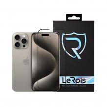 Захисне скло LeRois для iPhone 15 Pro 3D [+ Matte Back Film] (Black)