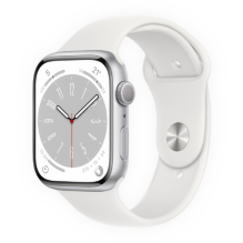 Apple Watch Series 8 41mm Silver Aluminum Case with White Sport Band (MP6K3) бу